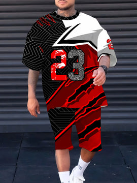 2026 summer new men's suit 3D printed digital basketball jacket casual sportswear men's wear