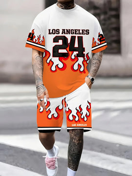 2026 Summer Men’s Athletic Set – Sports T-Shirt & Shorts