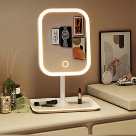 Modern LED Vanity Mirror – 3-Color Touch Makeup Mirror