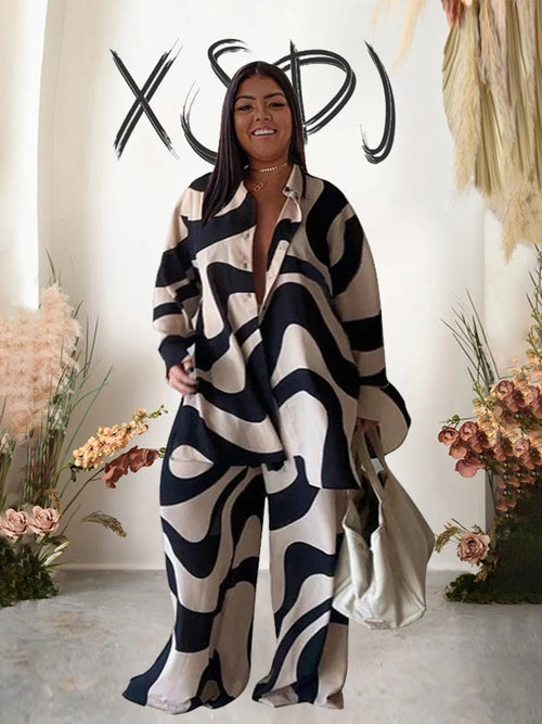 Loose Fit 2-Piece Outfit – Plus Size Fashion Set